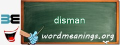 WordMeaning blackboard for disman